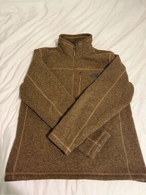 The North Face Men’s Brown Half-Zip Fleece Pullover 1/4 Medium Sweater